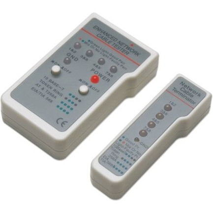 Intellinet Multifunction Cable Tester, RJ-45 and RJ-11, UTP/STP/FTP, Shielded and Unshielded