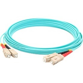 AddOn 40m SC (Male) to SC (Male) Aqua OM4 Duplex Fiber OFNR (Riser-Rated) Patch Cable
