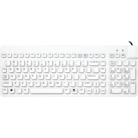 Man & Machine Really Cool LP Keyboard - Cable Connectivity - USB Interface - White