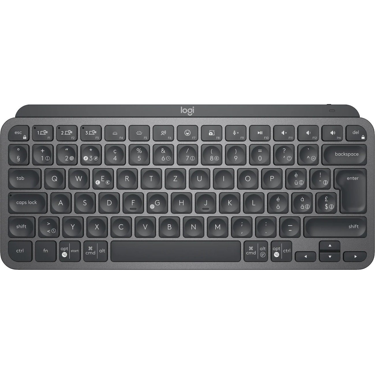 Logitech MX Keys Mini for Business Keyboard - Wireless Connectivity - Swiss - QWERTY Layout - Graphite