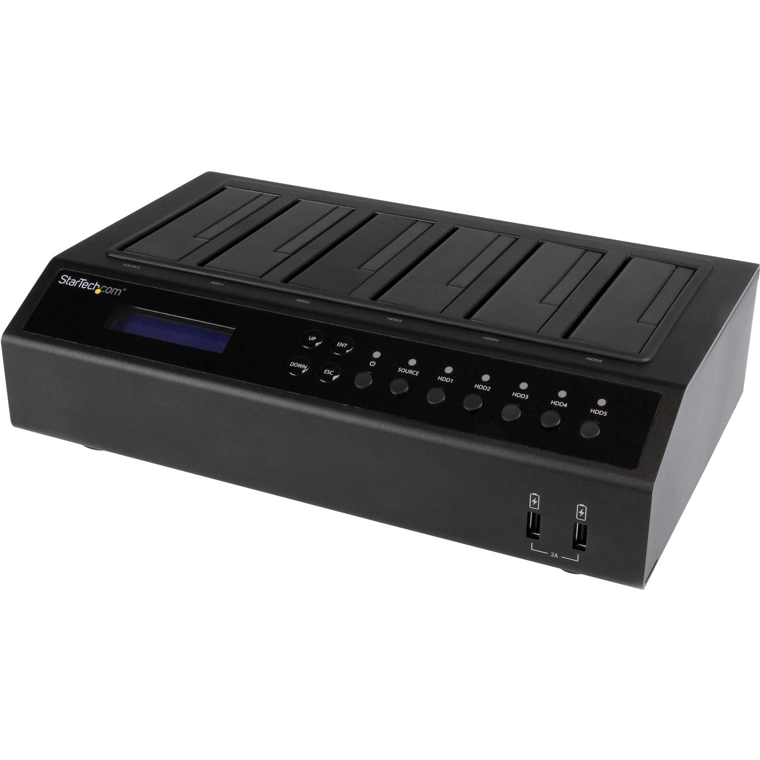 StarTech.com 6 Bay Hard Drive Duplicator/Eraser, 1:5 HDD/SSD Cloner/Copier, USB/eSATA to SATA Dock, Disk Sanitizer/Wiper, Cloning Device