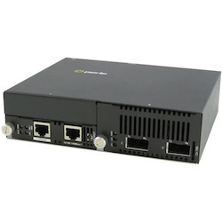 Perle 10 Gigabit Ethernet IP-Managed Stand-Alone Media Converter with Dual XFP Slots