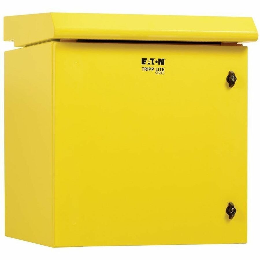 Eaton Tripp Lite Series SmartRack Industrial Enclosure - NEMA 3R, Wall Mount, Metal, Locking, Fan With Thermal Switch, 23 in. Depth, 12U, Yellow