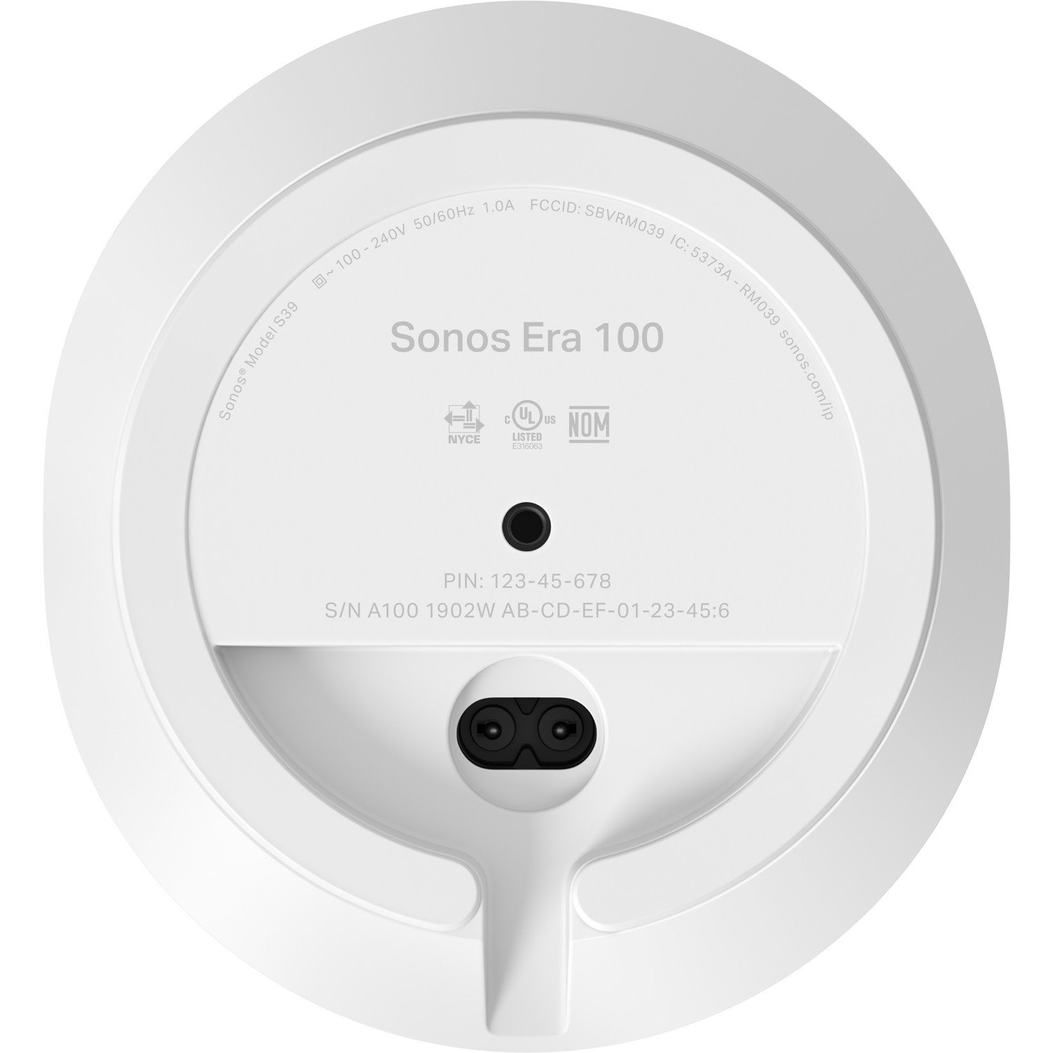 Sonos Era 100 Trueplay Wireless Speaker, Stereo, White (E10G1US1)