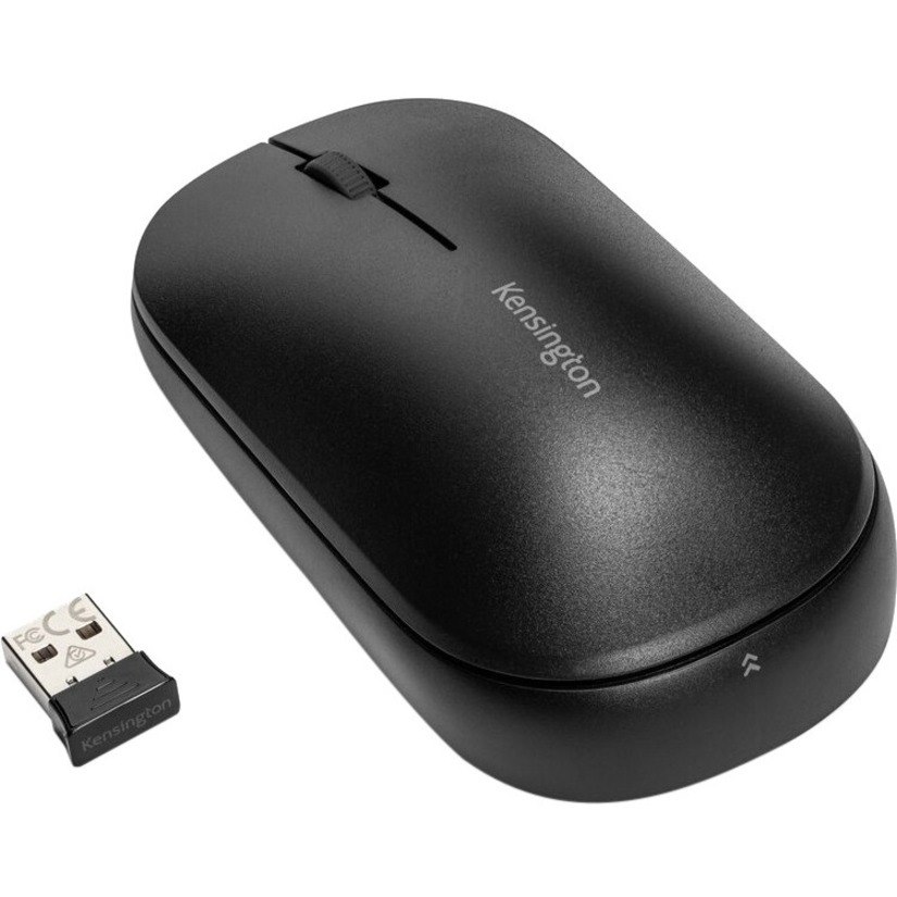 Kensington SureTrack Mouse - Bluetooth/Radio Frequency - USB 2.0 - Optical - 3 Button(s) - Black - 1 Pack - TAA Compliant