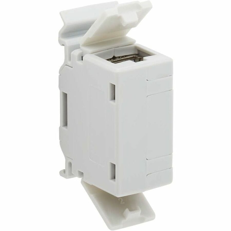 Eaton Tripp Lite Series Cat6a Shielded In-Line DIN-Rail Mountable Snap-In Coupler (RJ45 F/F), TAA