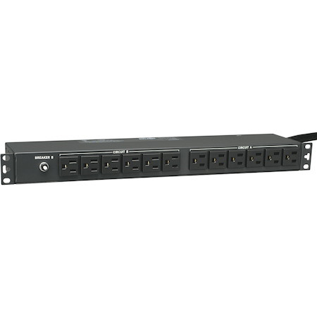 Tripp Lite by Eaton 2.9kW Single-Phase 120V Basic PDU, 24 NEMA 5-15R Outlets, NEMA L5-30P Input, 15 ft. (4.57 m) Cord, 1U Rack-Mount