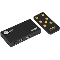 SIIG 2 Port HDMI 2.0 4K HDR Splitter / Switcher with IR Remote
