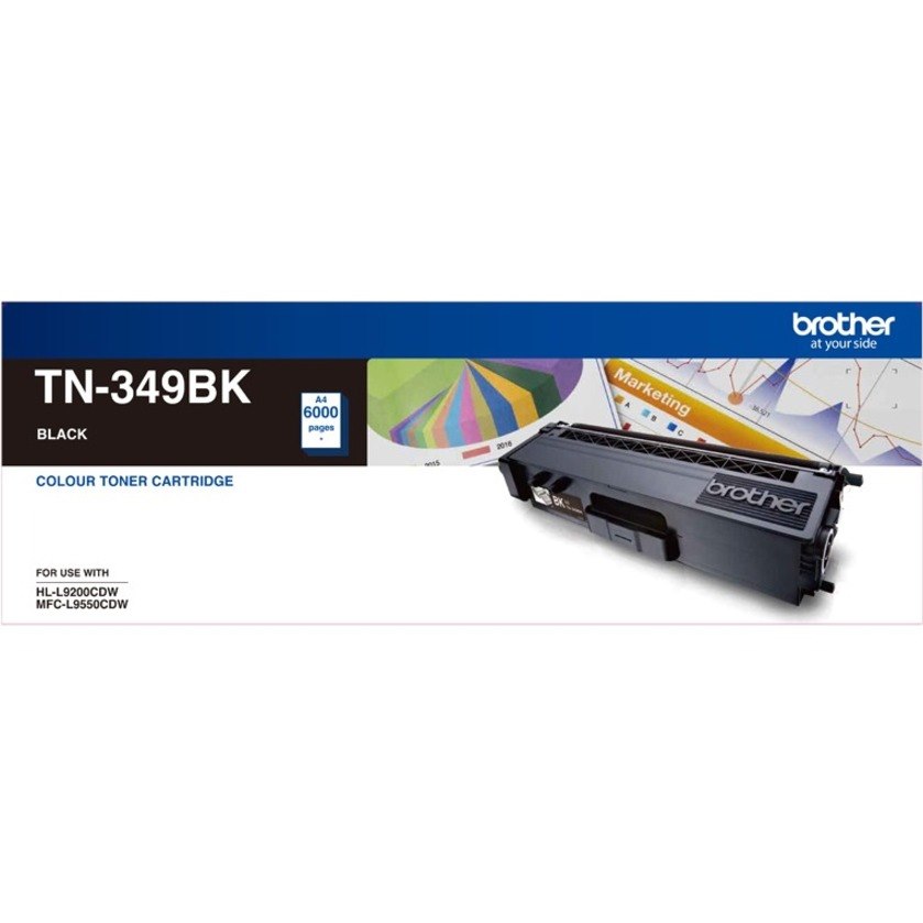 Brother TN-349BK Original Laser Toner Cartridge - Black Pack