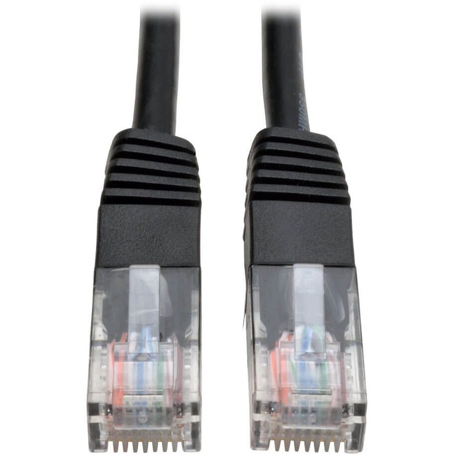 Eaton Tripp Lite Series Cat5e 350 MHz Molded (UTP) Ethernet Cable (RJ45 M/M), PoE - Black, 15 ft. (4.57 m)