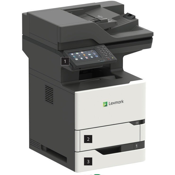 Lexmark MX722adhe Laser Multifunction Printer - Monochrome