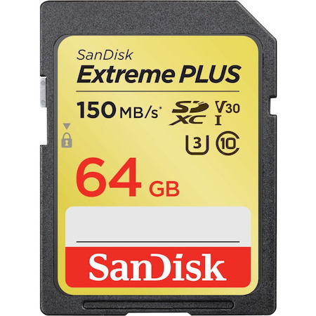 SanDisk Extreme PLUS 64 GB Class 10/UHS-I (U3) SDXC - 1 Pack