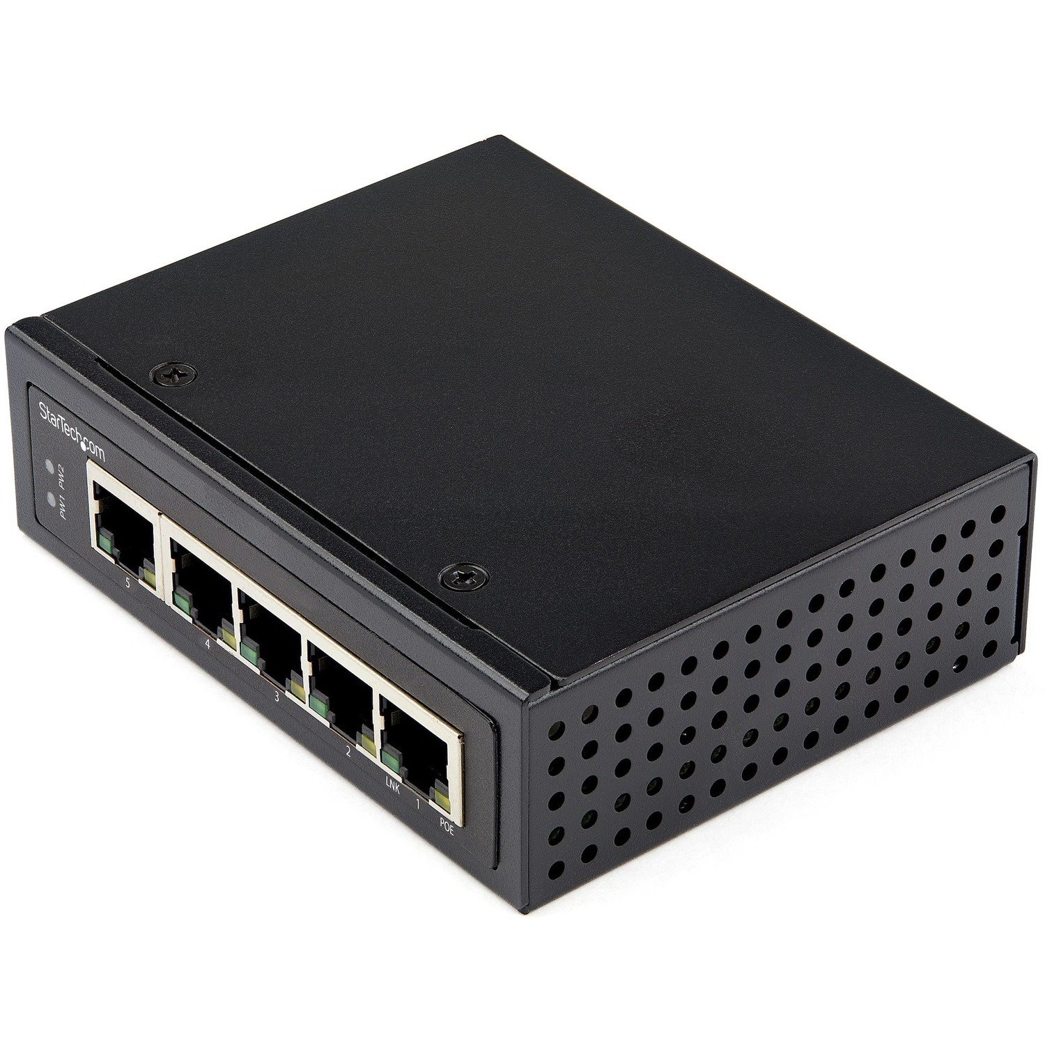 StarTech.com Industrial 5 Port Gigabit PoE Switch 30W - Power Over Ethernet Switch - GbE POE+ Network Switch - Unmanaged - IP-30