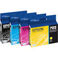 Epson DURABrite Ultra 702 Original Standard Yield Inkjet Ink Cartridge - Multi-pack - Black, Cyan, Magenta, Yellow - 4 / Pack