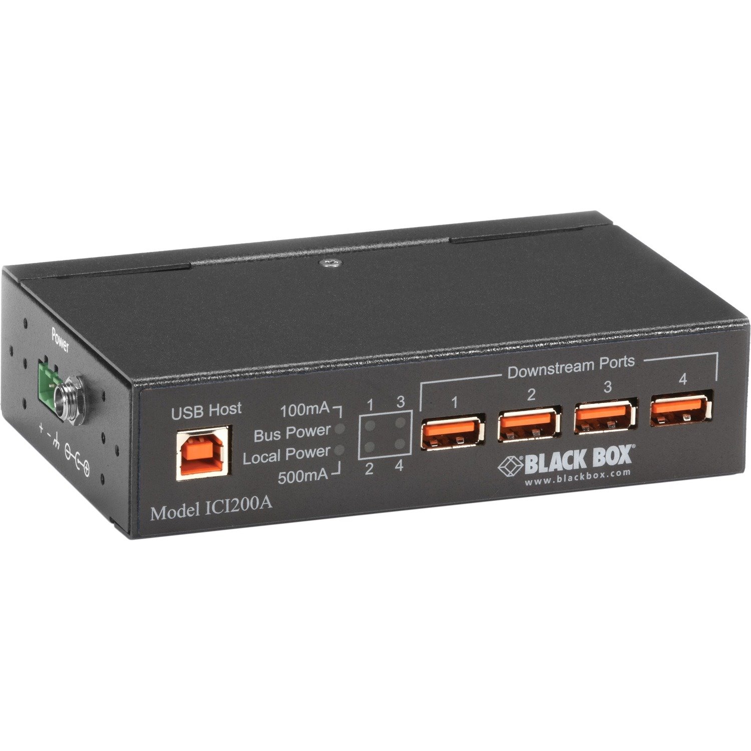Black Box Industrial USB 2.0 Hub - 4-Port