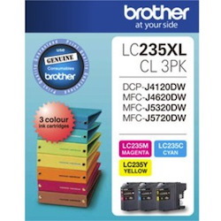 Brother LC-235XL Original Standard Yield Inkjet Ink Cartridge - Magenta, Cyan, Yellow - 3 / Pack