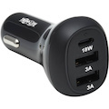 Tripp Lite by Eaton 3-Port USB Car Charger, 36W Max - USB-C PD 3.0 Up to 18W, 2 USB-A QC 3.0 Up to 36W