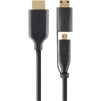 Essential High Speed Micro HDMI Cable w/Mini Adapter 2M