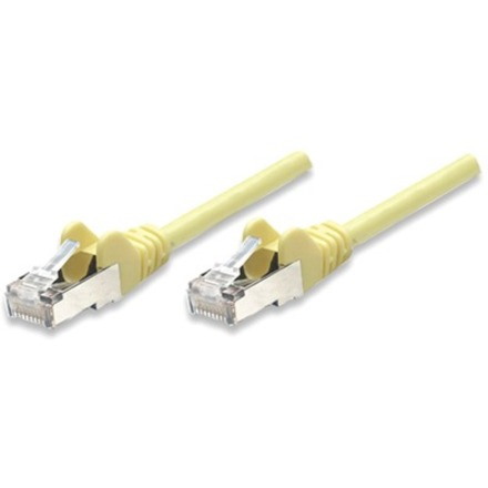 Network Patch Cable, Cat5e, 7.5m, Yellow, CCA, SF/UTP, PVC, RJ45, Gold Plated Contacts, Snagless, Booted, Lifetime Warranty, Polybag