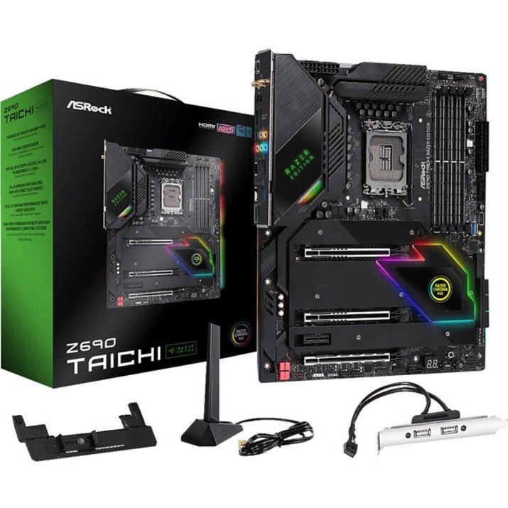 ASRock Z690 Taichi Razer Edition Gaming Desktop Motherboard - Intel Z690 Chipset - Socket LGA-1700 - Intel Optane Memory Ready - ATX