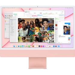 Apple iMac MGPM3B/A All-in-One Computer - Apple M1 Octa-core (8 Core) - 8 GB RAM - 256 GB SSD - 61 cm (24") 4.5K 4480 x 2520 - Desktop - Pink