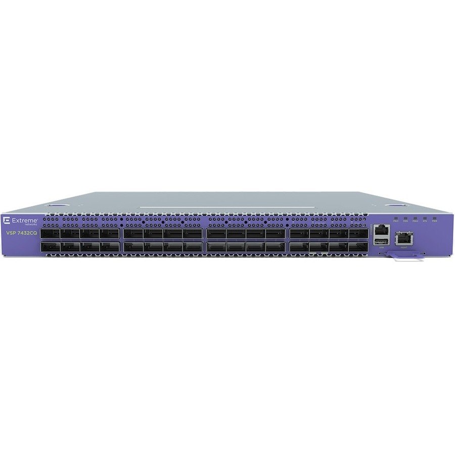 Extreme Networks ExtremeSwitching 7400 VSP 7432CQ-F Manageable Layer 3 Switch