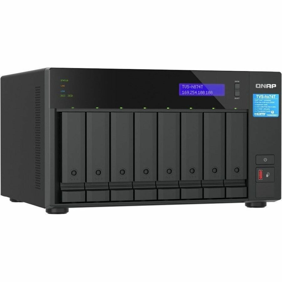 QNAP TVS-h874T-i7-32G 8 x Total Bays NAS Storage System - 5 GB Flash Memory Capacity - Intel Core i7 Dodeca-core (12 Core) - 32 GB RAM - DDR4 SDRAM Tower