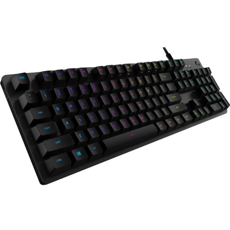 Logitech G512 Gaming Keyboard - Cable Connectivity - USB 2.0 Interface - English (UK) - QWERTY Layout - Carbon