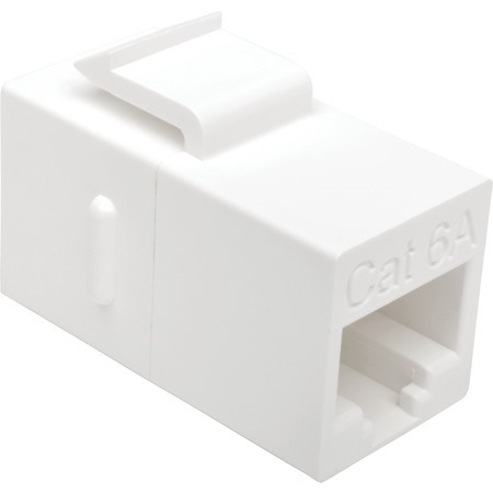 Tripp Lite by Eaton Cat6a Straight-Through Modular In-Line Snap-In Coupler (RJ45 F/F), TAA