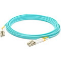 AddOn 50m HP QK737A Compatible LC (Male) to LC (Male) Aqua OM4 Duplex Fiber OFNR (Riser-Rated) Patch Cable
