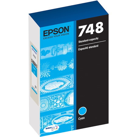 Epson DURABrite Pro 748 Original Standard Yield Inkjet Ink Cartridge - Cyan - 1 Each