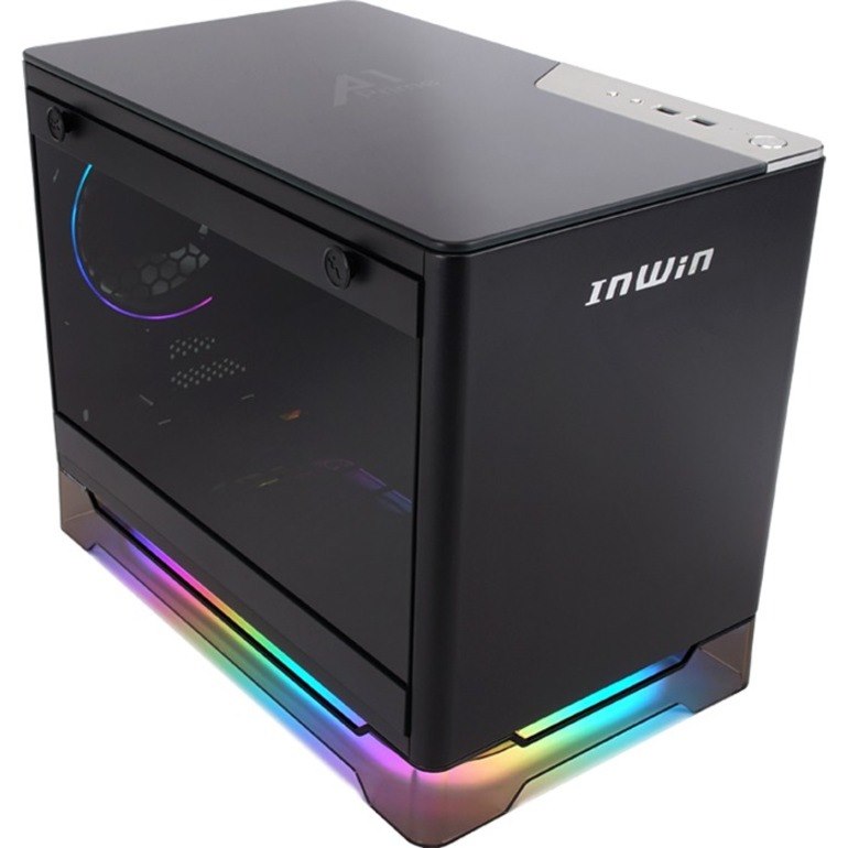 In Win IW-A1PRIME-BLACK Gaming Computer Case - Mini ITX Motherboard Supported - Mini-tower - Tempered Glass, Plexiglass, SECC, Aluminium - Black