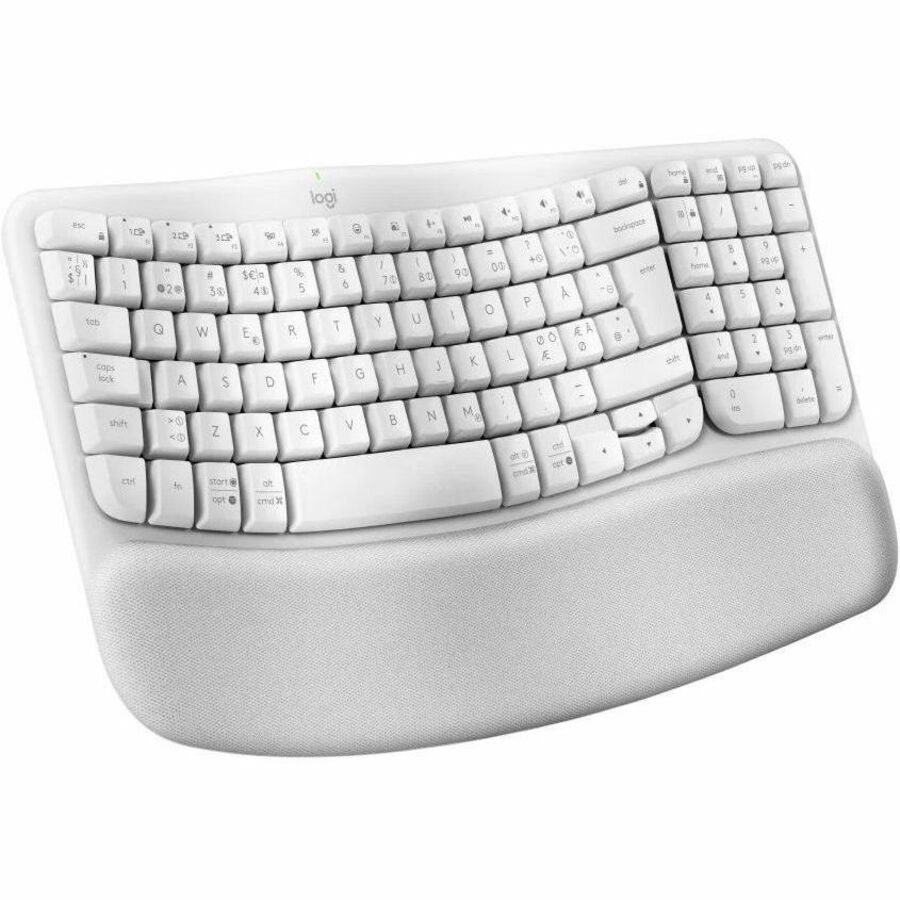 Logitech Wave Keys Keyboard - Wireless Connectivity - USB Interface - English (UK) - QWERTY Layout - Graphite