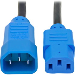 Tripp Lite by Eaton PDU Power Cord C13 to C14 - 10A 250V 18 AWG 4 ft. (1.22 m) Blue