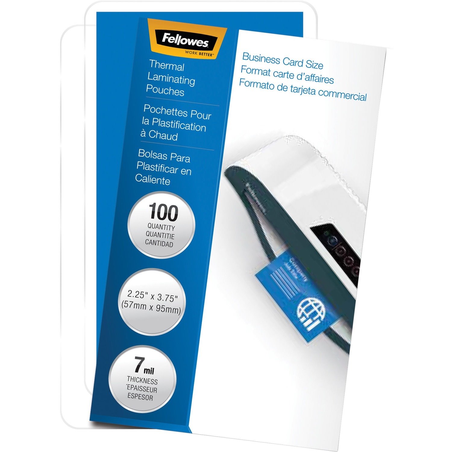 Fellowes Business Card Glossy Laminating Pouches