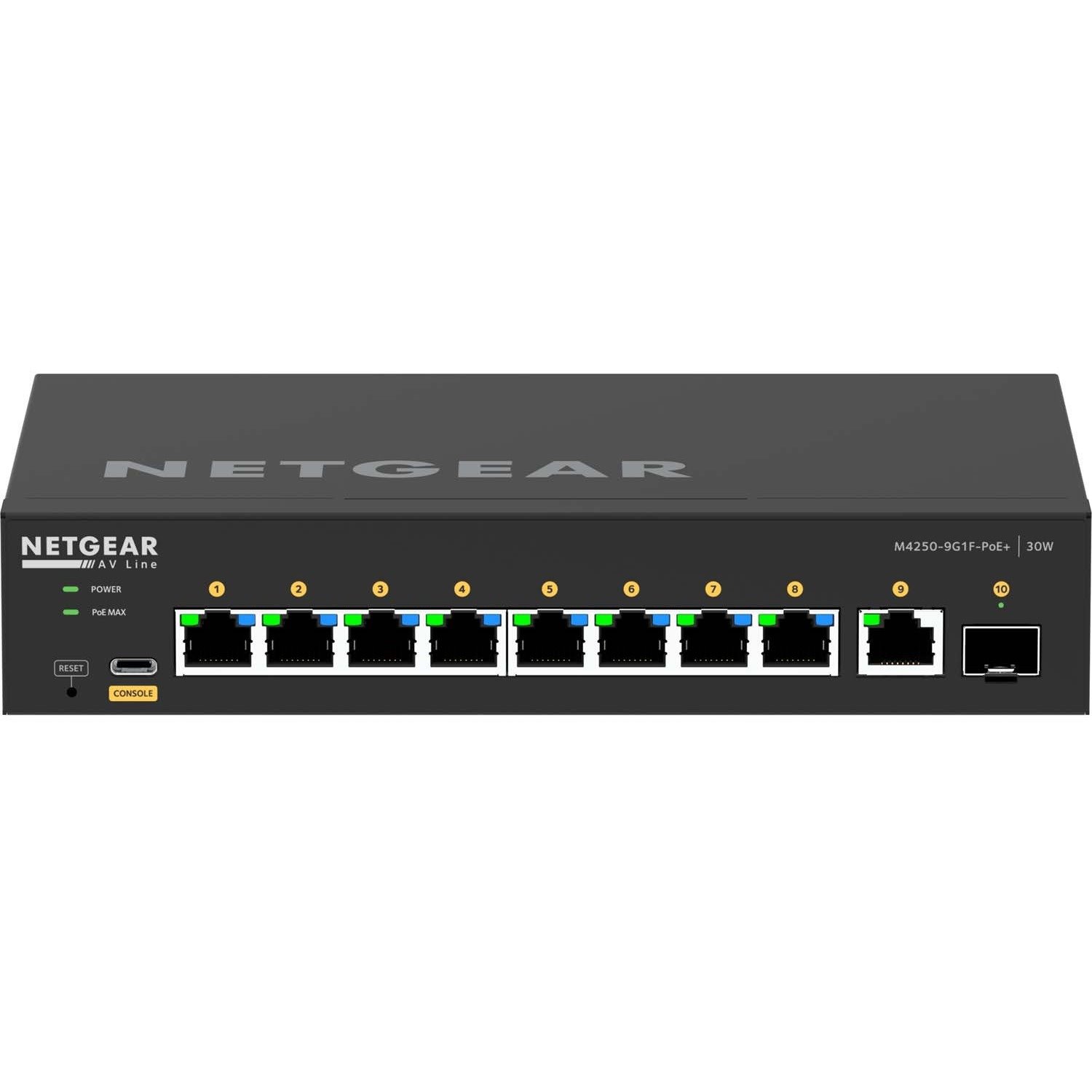 Netgear AV Line M4250 GSM4210PD 10 Ports Manageable Ethernet Switch - Gigabit Ethernet - 10/100/1000Base-T, 1000Base-X