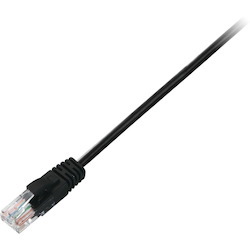 V7 Black Cat6 Unshielded (UTP) Cable RJ45 Male to RJ45 Male 0.5m 1.6ft