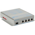 Omnitron Systems OmniConverter Unmanaged Gigabit PoE+, SFP, RJ-45, Ethernet Fiber Switch