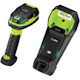 Zebra DS3608-ER Rugged Industrial, Manufacturing, Warehouse Handheld Barcode Scanner Kit - Cable Connectivity - Industrial Green, Black - USB Cable Included