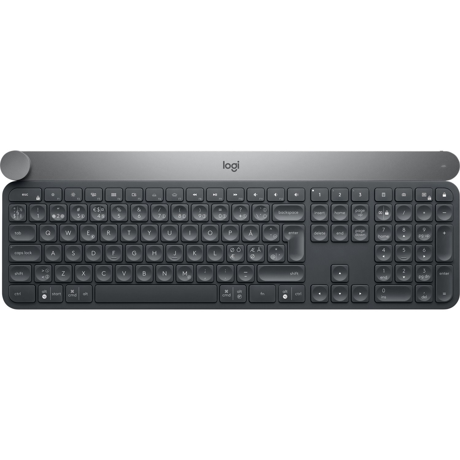 Logitech Craft Keyboard - Wireless Connectivity - USB Interface - Jog Dial - German - QWERTZ Layout - Black