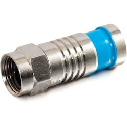 C2G RG6 Quad Compression F-Type Connector with O-Ring - 10pk