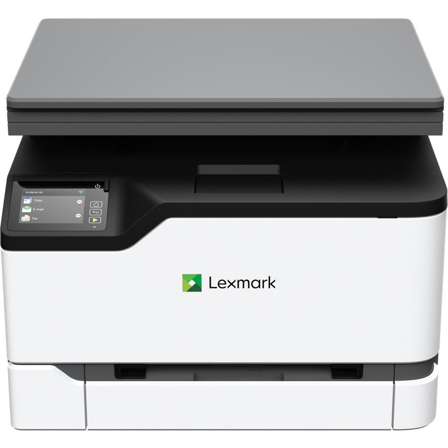 Lexmark MC3224dwe Wireless Laser Multifunction Printer-Color-Copier/Scanner-24 ppm Mono/24 ppm Color Print-600x600 Print-Automatic Duplex Print-30000 Pages Monthly-251 sheets Input-Color Scanner-600 Optical Scan- Ethernet-Wireless LAN