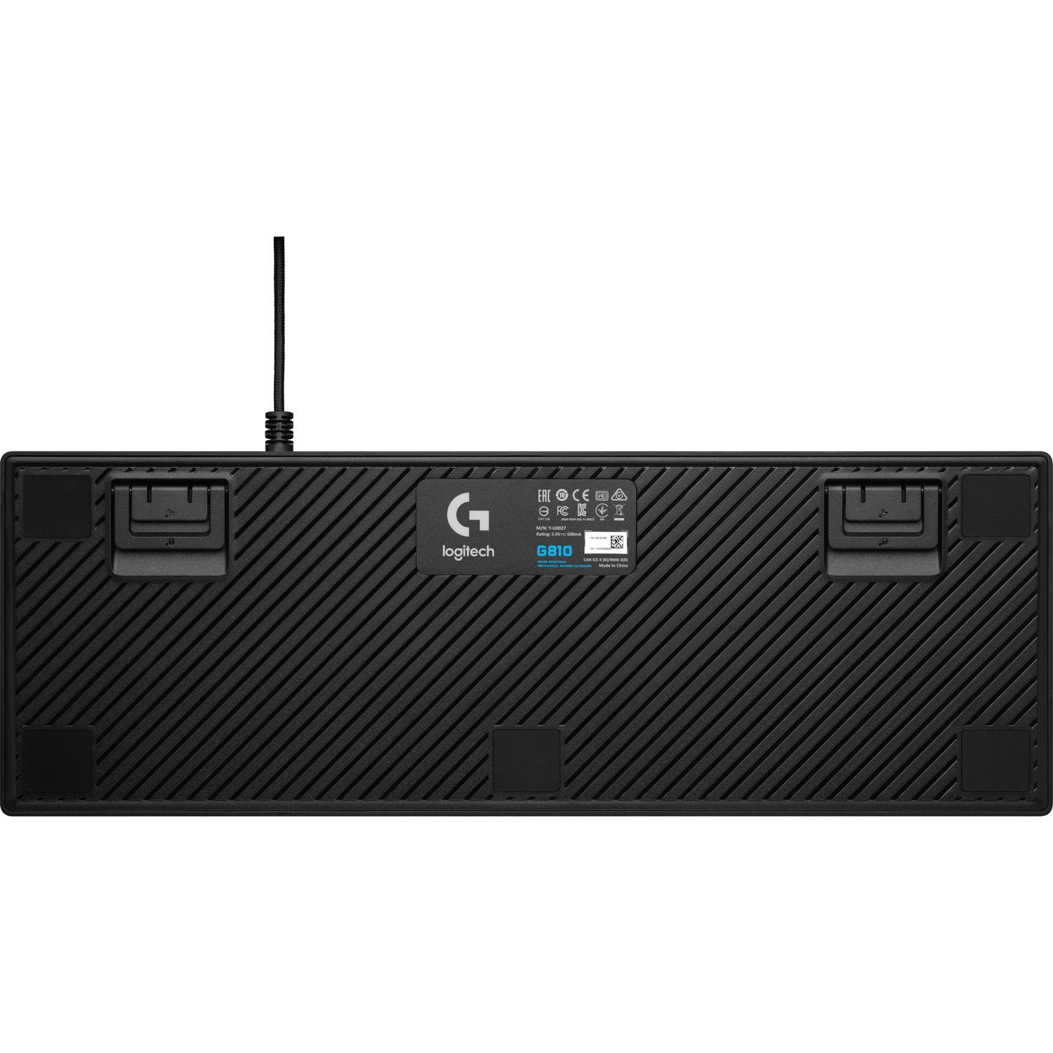 Logitech Orion Spectrum G810 Keyboard - Cable Connectivity - USB 2.0 Interface - English (UK) - Black