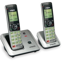 VTech CS6619-2 DECT 6.0 Cordless Phone - Black, Silver