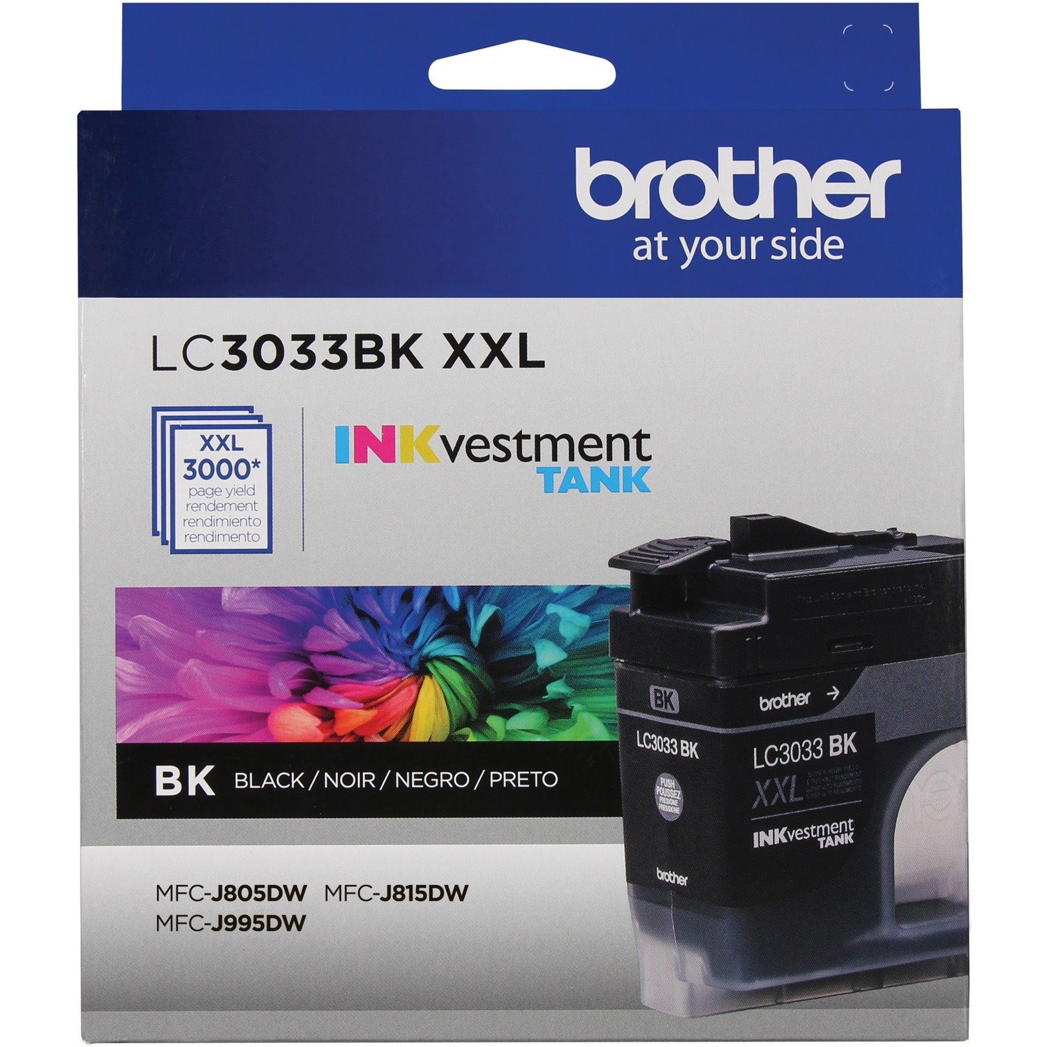 Brother Genuine LC3033BKS Single Pack Super High-yield Black INKvestment Tank Ink Cartridge