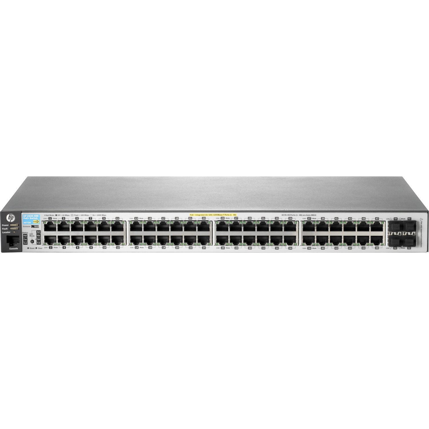 HPE 2350 2530-48G-PoE+ 48 Ports Manageable Ethernet Switch - Gigabit Ethernet - 10/100/1000Base-T