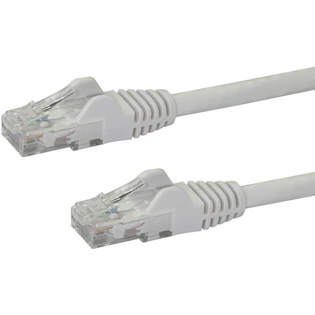 StarTech.com 15ft CAT6 Ethernet Cable - White Snagless Gigabit - 100W PoE UTP 650MHz Category 6 Patch Cord UL Certified Wiring/TIA
