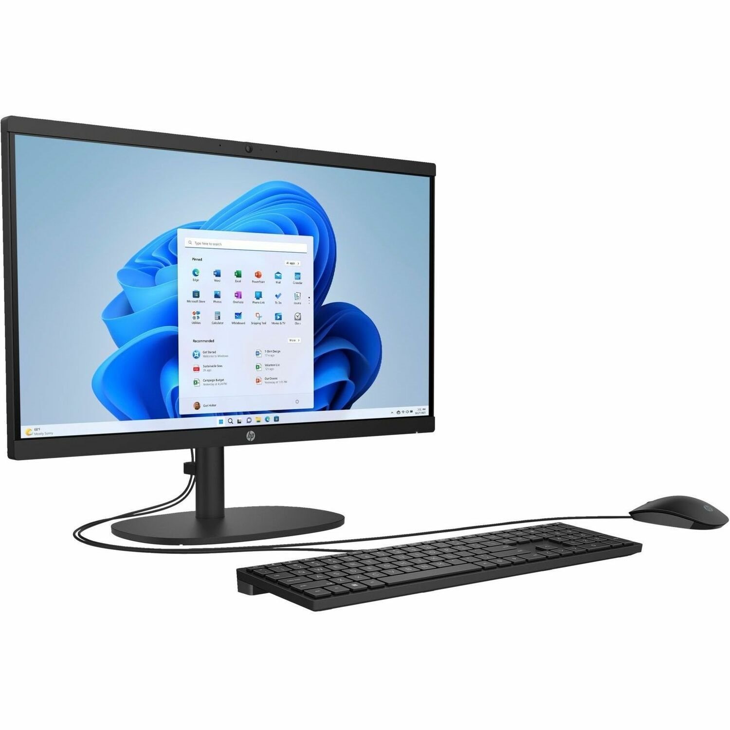 HP 22-dg0000i 22-dg0000a All-in-One Computer - Intel N-Series N200 - 8 GB - 512 GB SSD Full HD - Desktop - Jet Black