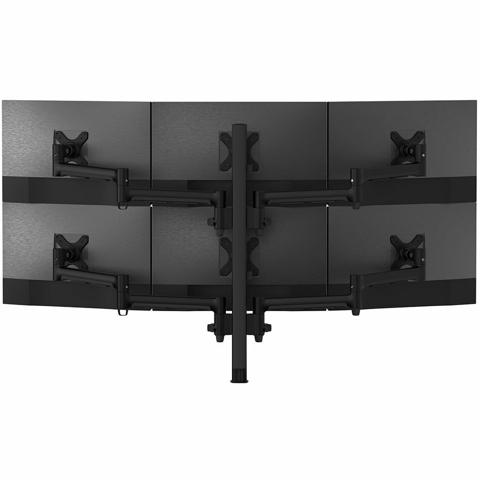 Atdec AWMS-6-13717 Mounting Arm for Monitor, Flat Panel Display, Curved Screen Display - Black