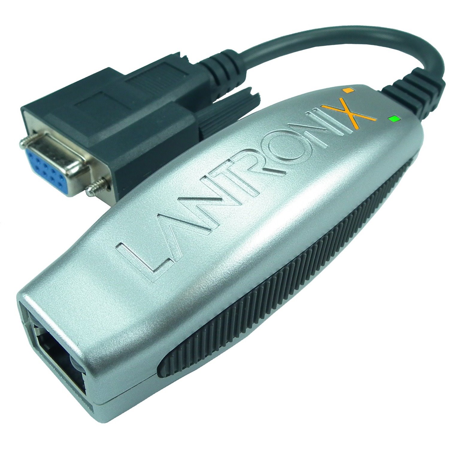 Lantronix Compact 1-Port Secure Serial (RS232) to IP Ethernet Device Server; Up to 256-bit AES encryption; International 110 - 240 VAC